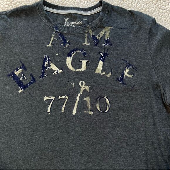 Y2K AE Outfitters Dark Gray Long Sleeve Graphic Men’s Tee T Shirt SZ XL - Picture 8 of 9